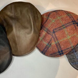 Wool and Leather Driving Caps from Italy